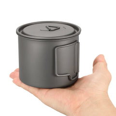 Lixada Titanium Cup Spork Camping Mug Picnic Utensils Heating Tableware Lightweight