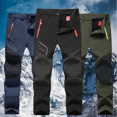Men Oversized Winter Softshell Winter Outdoor Pants Trekking Fishing Camping Climbing