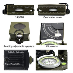 Mulitifunctional Eyeskey Survival Military Compass Camping Hiking Compass Geological