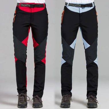 NUONEKO Women's Winter Softshell Skiing Pants Warm Fleece Waterproof Trousers