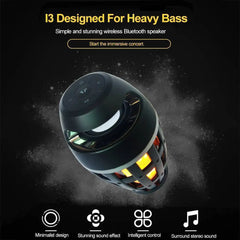 2in1 Flame Atmosphere Lamp Light Bluetooth Speaker Portable Wireless Stereo Speaker