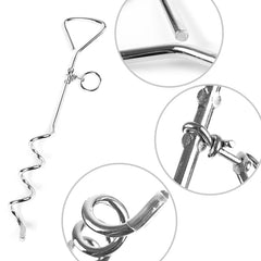 3M/5M/10M Outdoor Pet Leash With Dog Fixed Pile Metal Screw Stake For Camping