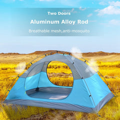 Desert&Fox 2-3 People Camping Tent, Aluminum Poles Outdoor Travel Double Layer
