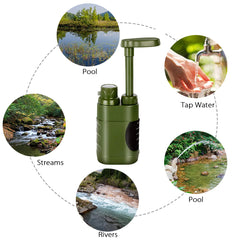 Outdoor Water Purifier Camping Hiking Water Filter Straw Replacement Filter Water