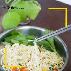 TiTo Outdoor Camping Tableware Titanium Alloy 6mm / 7mm  Hollow Chopsticks for Hiking
