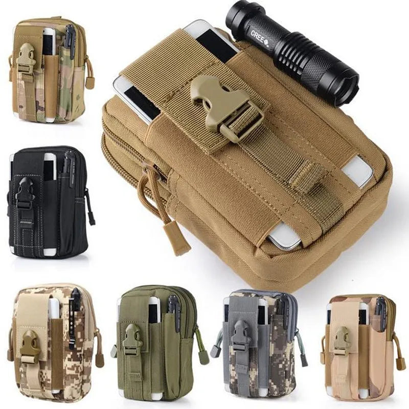 Men Tactical Molle Pouch Belt Waist Pack Bag Small Pocket Military Waist Pack Running