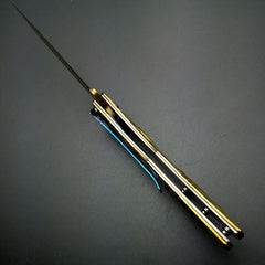 Gold Fly Dragon Tactical knife Wilderness survival tools All steel Outdoor knives Hiking