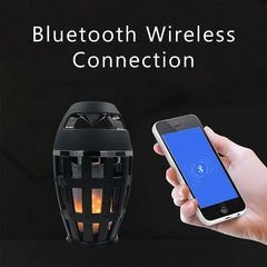 2in1 Flame Atmosphere Lamp Light Bluetooth Speaker Portable Wireless Stereo Speaker