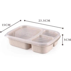 Japanese Lunch Boxs Leak-Proof 3 Grid With Lid Camping Picnic Portable Plastic Food
