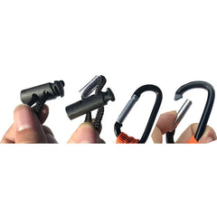 Outdoor Climbing Buckle Retractable Safety Nylon Elastic Rope Camping Single Carabiner