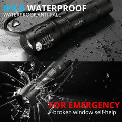 LED Flashlight Ultra Bright Torch T6/L2//V6 5 Lighting Modes lanterna Zoom Powerful