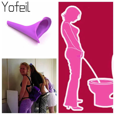1pc Urination Silica gel Toilet Urine Device Portable Female Women  Camping Travel stand