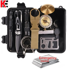 11 In 1 Emergency Survival Gear Multi Tools Kit Set Outdoor Camping Travel Multi-tool First