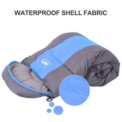 Desert&Fox Camping Sleeping Bag, 220x85cm Envelope Waterproof Shell Lightweight