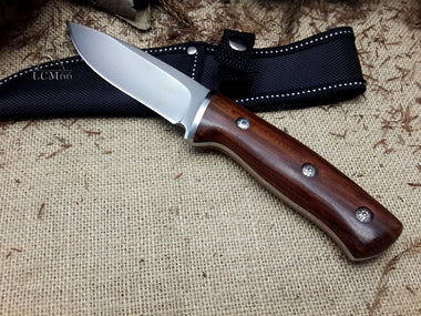 LCM66  hunting straight knife tactical knifeFixed Knives,steel head+solid wood handle