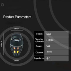 2in1 Flame Atmosphere Lamp Light Bluetooth Speaker Portable Wireless Stereo Speaker