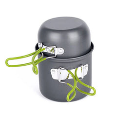 Outdoor Hiking Camping Cookware Set 1-2 Persons Portable Cooking Tableware Picnic