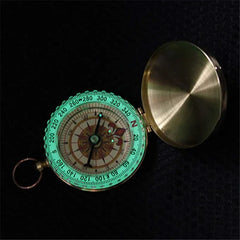 Camping Compass Keychain Luminous Wayfinder Outdoor Survival Gear Barometer Handle