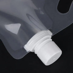 Portable 2L Foldable Drinking Water Bag Outdoor Camping Hiking Riding Transparent