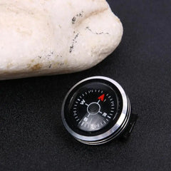 MIni Portable Watch Strap Button Compass for Paracord Bracelet Outdoor Hiking Camping