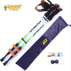 Pioneer Ultra-light Adjustable Camping Hiking Walking Trekking Stick Alpenstock Carbon