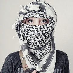 Military Arab Keffiyeh Shemagh Scarf Cotton Winter Shawl Neck Warmer Cover Head