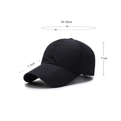 1pcs Baseball Cap Men Women  Summer Solid Thin Mesh Portable Quick Dry Breathable