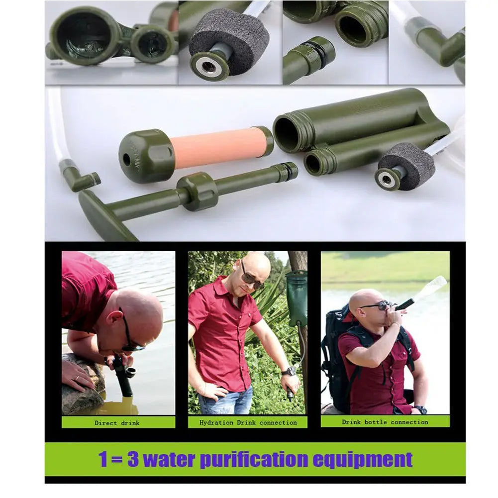 YOUGLE Portable Ceramic Soldier Water Filter Purifier Cleaner Hiking Outdoor Camping