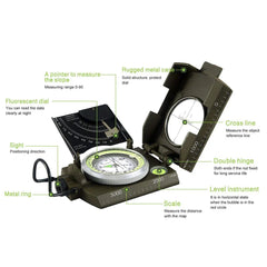 Mulitifunctional Eyeskey Survival Military Compass Camping Hiking Compass Geological