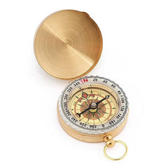 Camping Compass Keychain Luminous Wayfinder Outdoor Survival Gear Barometer Handle