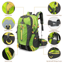 40L Waterproof Climbing Bag Travel Backpack Bike Bicycle Bag Camping Hike Laptop