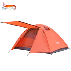 Desert&Fox 2-3 People Camping Tent, Aluminum Poles Outdoor Travel Double Layer