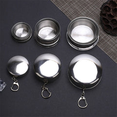 75/150/250ML  Stainless Steel Folding Cup Camping Cookware  Retractable Cup Teacups