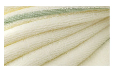 Super Soft Striped Terry Towels for Adults, Face and Hand Towels, Green Tea, Bathroom