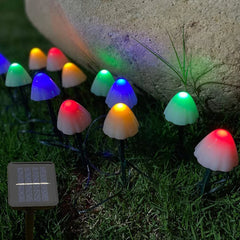 10-30 LED Solar String Lights Fairy Path Lawn Landscape Mushroom Lamp Outdoor