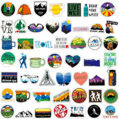 10/50/100PCS Outdoor Explore Mountain Climbing Stickers Laptop Guitar Luggage