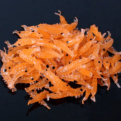 New Design 100pcs Soft Silicone  Shrimp Fishing Lures 2.7cm Small Light Green