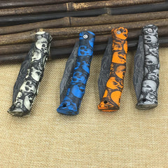 Cool Skull Pattern Ghost ABS Handle Folding knife Camping Survival Knife Pocket Fruit