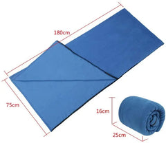 Portable Ultra-light Polar Fleece Sleeping Bag Outdoor Camping  Tent Bed Travel Warm