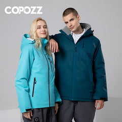 COPOZZ Snowboard Ski Jacket Men Winter Hooded Warm Parkas Waterproof Male Snow