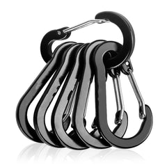 10Pcs/Set Carabiners Aluminum Alloy D Carabiner Spring Snap Clip Hooks Keychain