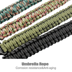 Outdoor Emergency Survival 550 Paracord Bracelet Whistles Scraper Compass Multi