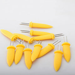 10PCS/set Fruit Forks Kitchen Gadgets Stainless Steel  Corn Holders Fork  Camping