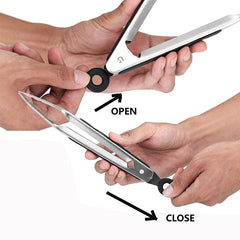 BBQ Grill Tongs Salad Steak Spaghetti Candy Charcoal Meat Stainless Steel Camping