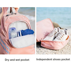 Women Gym Backpack Traveling Bag Fitness Bags for Shoes Training Dry And Wet Sack
