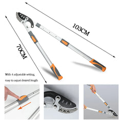 AIRAJ Pruning Shears Garden Tree High Branch Pruning Tool Long Reach Aluminium