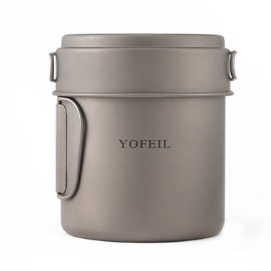 Yofeil camping cookware ultralight titanium frying pan bowl cup outdoor camping cooking