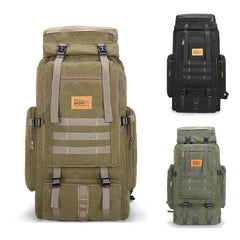 Outdoor 80L Backpack Tactical Military Camping Hiking Backpack Men Canvas Travel