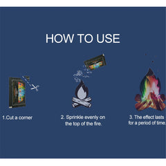 Bonfire Flame Powder Mysterious Magic Fire Fireplace Color Sachet Pyrotechnics Magic