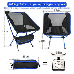 Detachable Portable Folding Moon Chair Outdoor Camping Chairs Beach Fishing Chair